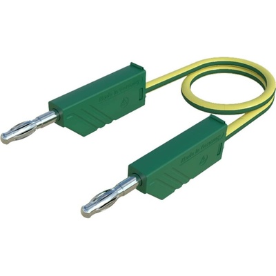 4mm PVC-test lead, on both sides stackable plugs, 2,5mm², 25 cm
