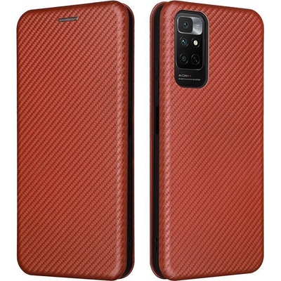 Carbon peněženkové Pouzdro Xiaomi Redmi Note 11 4G/Note 11S 4G oranžové