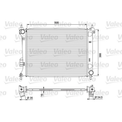 Chladič, chlazení motoru VALEO 701729