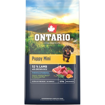 Ontario Puppy Mini Lamb & Brown Rice 13 kg