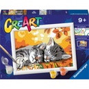 Maľovanie podľa čísiel CreArt Jesenné mačiatka