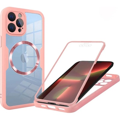 Techsuit Калъф за iPhone 13 Pro + калъф - ColorVerse 360 MagSafe MagSafe Series - розов