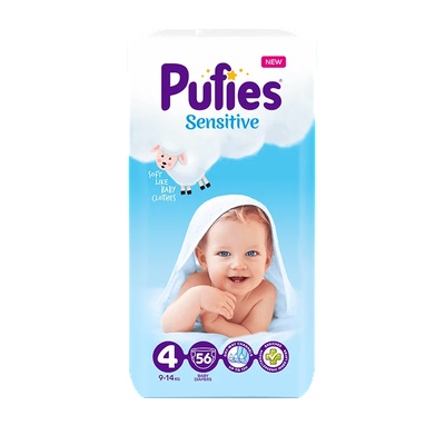 pufies Бебешки памперси Pufies №4 от 9 до 14кг -54бр (р-8320-4)