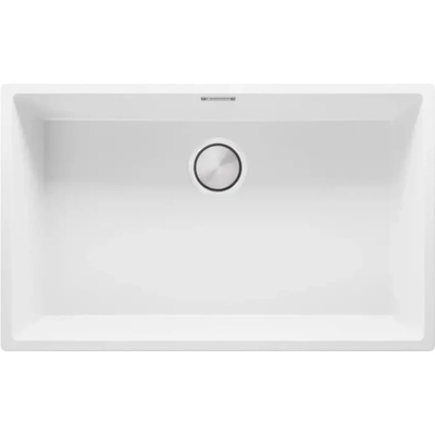 Твоят Стил Бяла кухненска мивка за вграждане под плот Лондон 80 XXL 760 x 470 мм