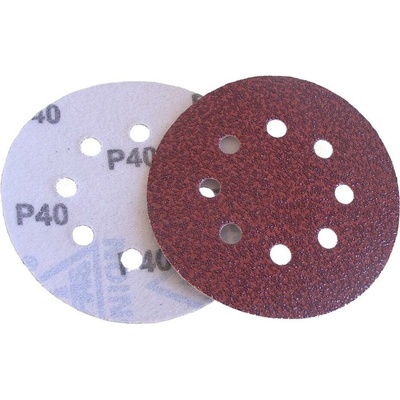 Brúsny papier 125 mm, zrno 24 suchý zips, s 8 otvormi