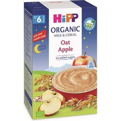 HiPP Био инстантна млечна каша "Лека нощ" ябълка и овес 250 гр. - 6+ месеца