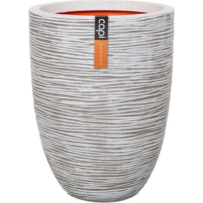 Capi Květináč kulatý Rib NL 46 x 58 cm ivory
