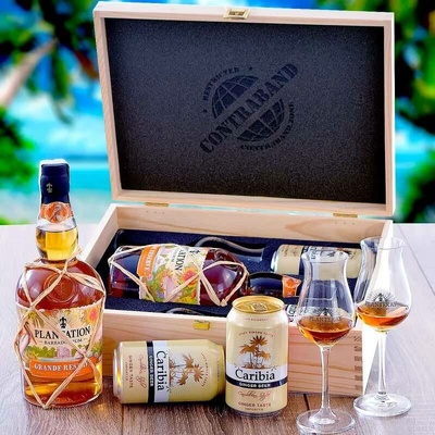 Dárková Sada Plantation Grande Reserve Contraband Víko s gravírovaným obrázkem a textem