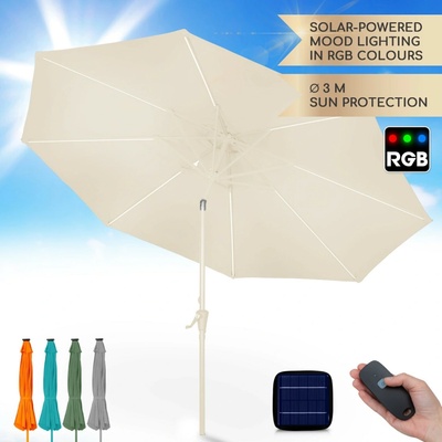 Blumfeldt Calais, slnečník, hliníkový rám, polyester, UV 50, LED svetlo (GDW8-CalaisLed-BE)
