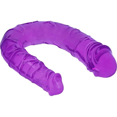 LOLO oboustranné oblé dildo fialové