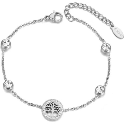 Victoria Filippi Stainless Steel Ocelový náramek se zirkony Magda strom života NRB19060-2/42 stříbrná