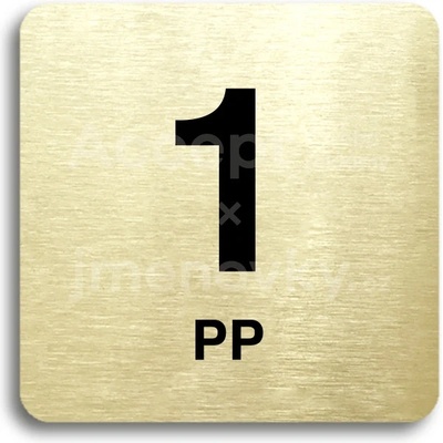 ACCEPT Piktogram 1 PP - zlatá tabulka - černý tisk bez rámečku