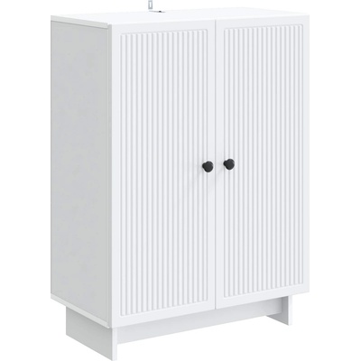 vidaXL Служебен шкаф Бяло 66 x 34, 5 x 90 см Инженерна дървесина (893895)
