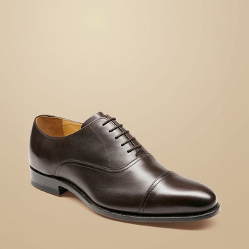 Charles Tyrwhitt Leather Oxford Shoes - Dark Chocolate - 45 Официални обувки Оксфорд Оксфорд и Дерби