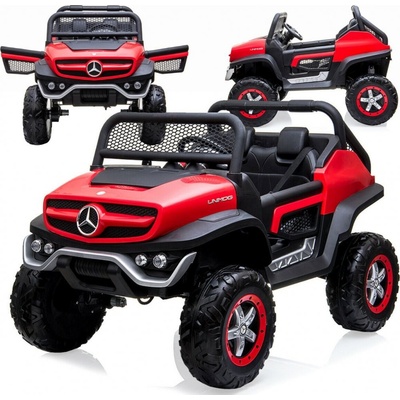 Lean Sport Auto na akumulátor Mercedes Unimog Červený