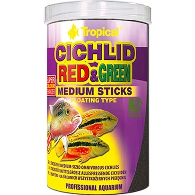 Tropical Cichlid Red&Green Medium Sticks 250 ml / 90 g