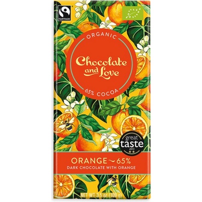 Chocolate and Love Orange 65% hořká pomeranč 80 g