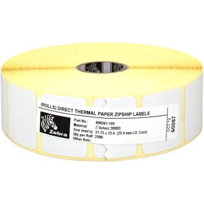 ZEBRA Z-Select 2000D 32 x 25 mm/2580 etiket/role 800261-105