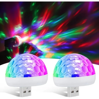 Мини диско лампа LED magic ball USB
