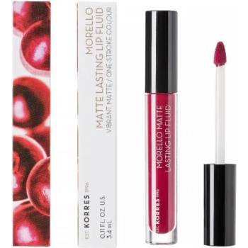 KORRES Дълготрайно течно червило за перфектен матов завършек , Korres Morello Matte Lasting Lip Fluid 74 Fig 3.4ml