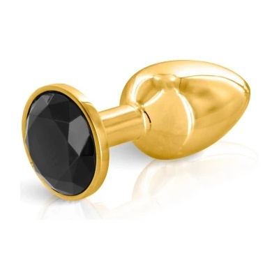 Hidden Eden Метален разширител в златисто с черен кристал Black Angel S