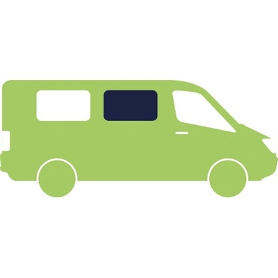 Posuvné predné bočné okno Carbest pre VW T5/T6 od roku 2004 orientácia na-strane-spolujazdca