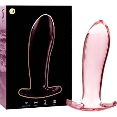 Плъг от боросиликатно стъкло, 12, 5см. - Nebula Glass Pink 5 (D-235932)