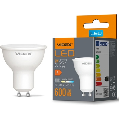 LED žárovka LED GU10 Reflektor 7W = 47W 600lm 3000K teplá bílá 120° Videx