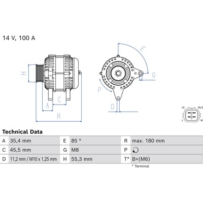 Alternátor BOSCH 0 986 087 240 (0986087240)