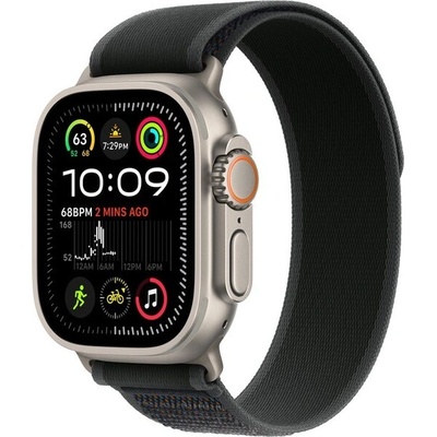Apple Watch 49mm černý Trailový tah - M/L - provedení z přírodního titanu MXTR3ZM/A – Zboží Živě