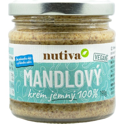 NUTIVA Mandľový krém jemný 190 g