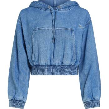 Tommy Hilfiger Суичър Tommy Jeans Denim Cropped Hoodie - Denim Medium