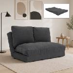 TopMebel Тапициран двоен диван Taida TopMebel с функция за сън в сив цвят 120x80x70cm