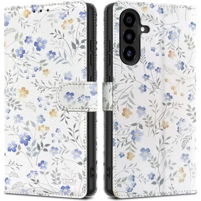 Tech-Protect Wallet Case за Samsung Galaxy A26 5G / A17 4G / 5G - Маргаритки с листа (5906302332458)
