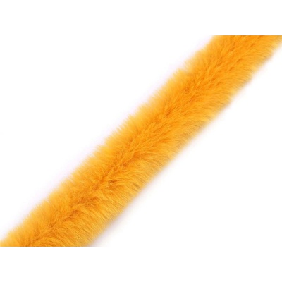 Všívací oděvní / dekorační kožešina kulatá šíře 1,5 cm hořčicová 1 m