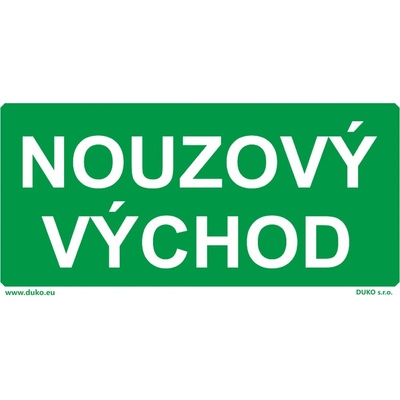 DUKO NOUZOVÝ VÝCHOD Formát: 400 x 200 mm, Materiál: plast 3 mm, samolepící vinylová fólie