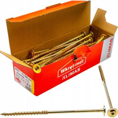 Klimas Wkret-Met TX 8x200mm - 50 ks - Skrutky / Vruty do dreva s tanierovou hlavou, WKCP