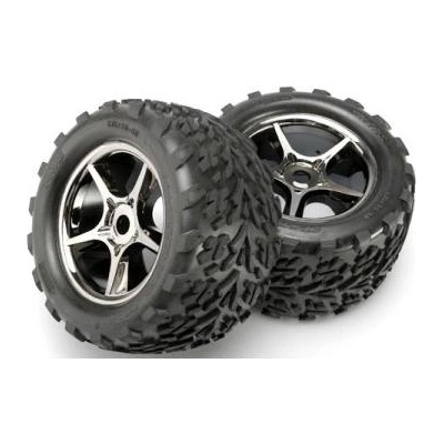 Traxxas колело 3.8", джанта Gemimi черен хром S17, гума Talon (2)