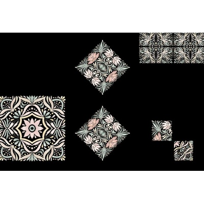 Takoy Panel na fusak z nepremokavého polyesteru 150x105 španielska mozaika čierna