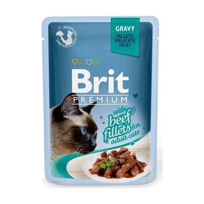 Brit Premium Cat D Fillets in Gravy With Beef 85 g