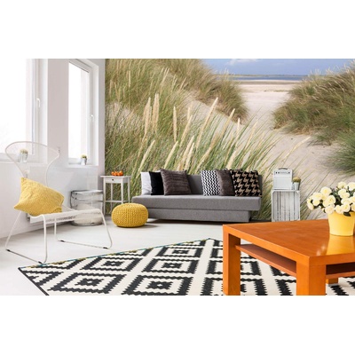 DIMEX ART Самозалепваща се флизелинова фототапета трева в пясъчните дюни 375 x 250 см