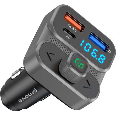 FM Launcher Luxor SE 36W, FM предавател и зарядно за кола QC3.0/PD3.0, Bluetooth 5.3 (FMLX20120003)