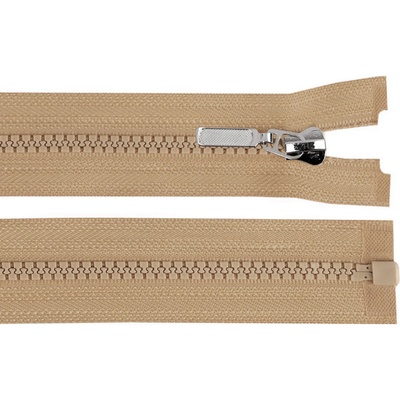 Prima-obchod Kostěný zip No 5 délka 80 cm s ozdobným jezdcem, barva 308 hnědá přírodní