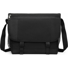 KONO Unisex bezpečnostná crossbody taška na rameno čierna