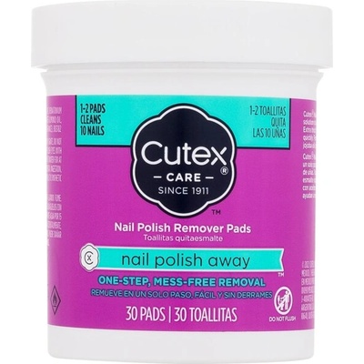 Nail Polish Away Nail Polish Remover Pads от Cutex за Жени Лакочистител 30бр