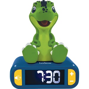 Lexibook Lexibook, Dinosaur, Night Light Alarm Clock, Sounds and Melodies, LCD Backlight, Light Indicator, Snooze, Blue/Green, RL800DINO (RL800DINO)