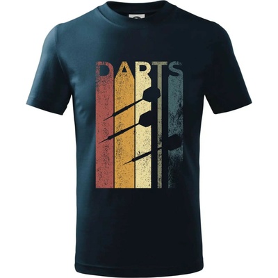 Darts vintage tričko detské tmavomodrá