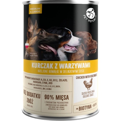 PetRepublic Adult kúsky v omáčke s kuracím mäsom a zeleninou 1250 g