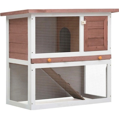 vidaXL 9799.170832 hnědo bílá 1 dvířka 90 x 45 x 80 cm dřevo