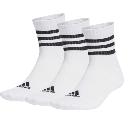 adidas Чорапи Adidas 3-Stripes Cushioned Sportswear Mid-Cut Socks 3 Pairs - White/Black